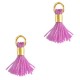 Mini Quaste Ibiza Style 0.7cm Gold-gypsy pink